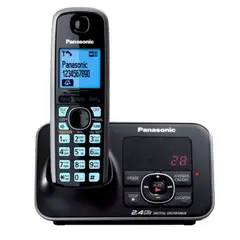 PANASONIC - TELÉFONO FIJO INALAMBRICO NEGRO KX-TG3721LCB