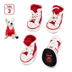 KELLER - Zapatos para Perros Mascotas Antideslizante RJ Talla 3 JJ3