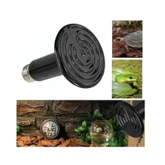 GENERICO - Foco de calor en cerámica negra de 75 watts para reptiles