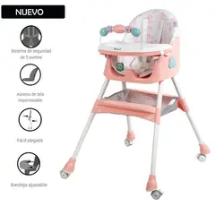 EBABY - Nueva Silla de Comer Plegable LULU 631-1 Rosado