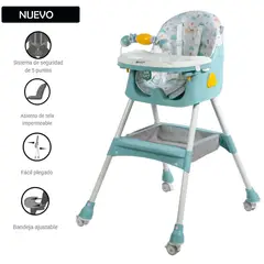 EBABY - Nueva Silla de Comer Plegable LULU 631-1 Verde