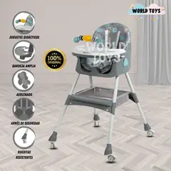 EBABY - Silla de Comer Edición Limitada «LULU » con juguete Gray