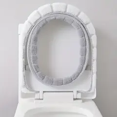 GENERICO - Protector de inodoro Funda de baño Set x3 blanco con celeste