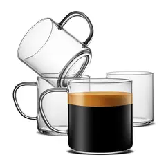 GENERICO - SET DE 6 TAZAS MUG TRANSPARENTES 370 ML