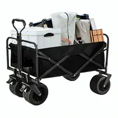 GENERICO - Carrito de Transporte Plegable para Compras con Sombrilla