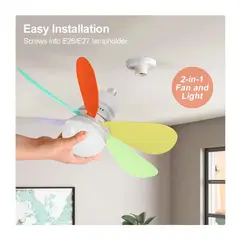 CUBULL - Foco ventilador led Control Luz cálida fría neutral