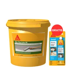GENERICO - Recubrimiento acrílico para pisos x 4lt + Silicona para baño y concina