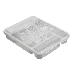 Rey Plast - Organizador de Cubiertos Fast Cover Compacto Gris