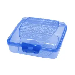 Reyplast - Organizador portátil cuadrado 570ML práctico Azul