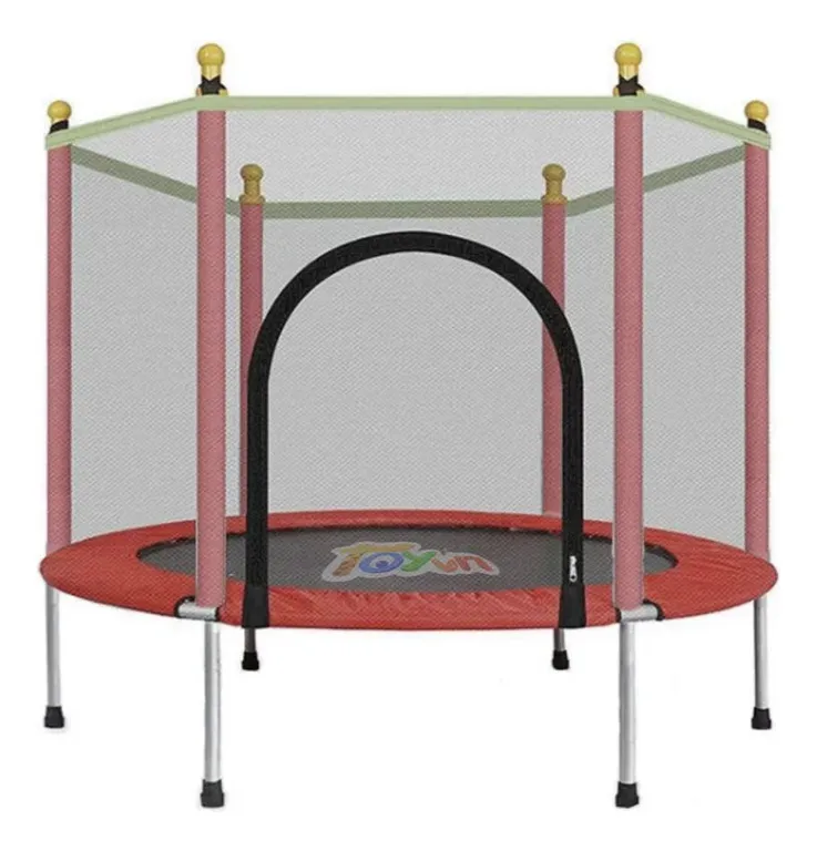 Cama Saltarina Pequeña Roja 140cm con Malla