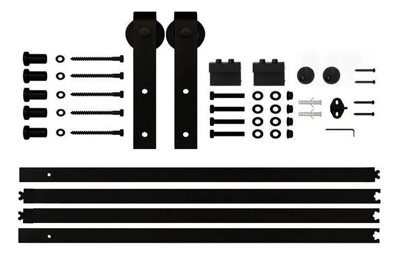 Quick Kit Correderas 2mt Para Colgar 1 Puerta Estilo Granero