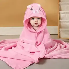 GENERICO - Toalla baño bebé - Gatita - Rosado