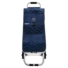 ROY - Carrito Margarita Estructura Fija Bolso con Relieve Azul Marino