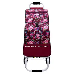 ROY - Carrito Mini Estructura Plegable Bolso Floral Vino