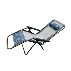 GENERICO - Silla Reposera Plegable Terraza Playera Reclinable Azul