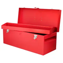 SURTEK - CAJA METÁLICA PORTA HERRAMIENTAS COLOR ROJO 60x25x19cm - SURTCM24R