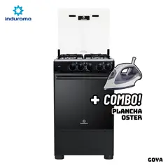 INDURAMA - COCINA DE PIE INDURAMA A GAS 4 HORNILLAS - GOYA + PLANCHA OSTER