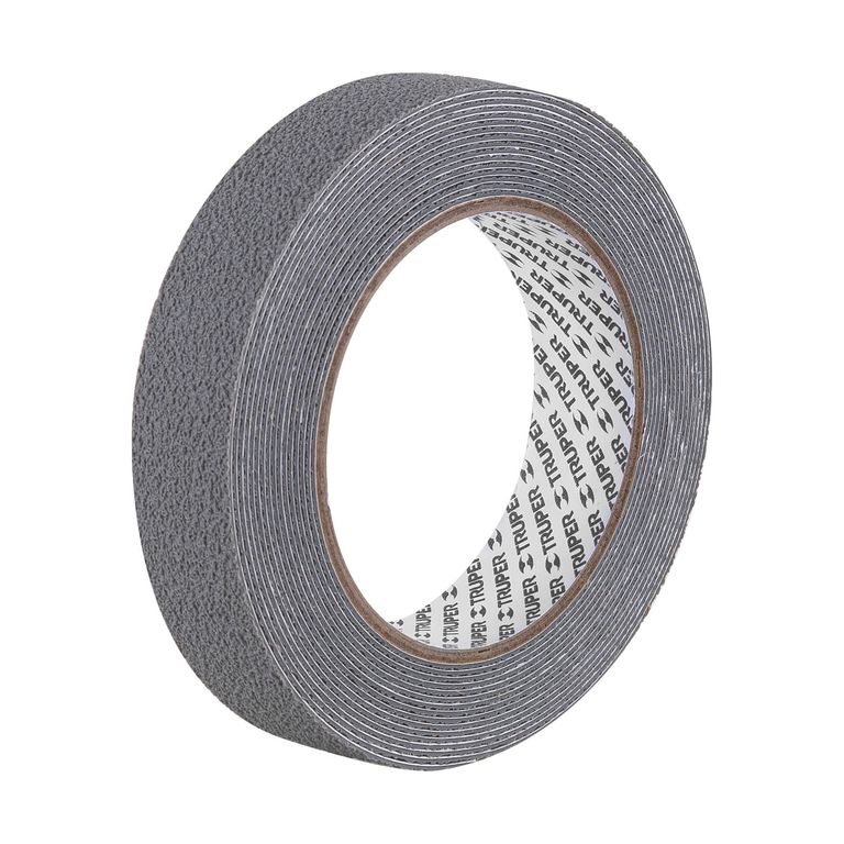 Rollo de 5 m cinta antiderrapante 25mm gris p/áreas húmedas, Truper