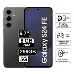 SAMSUNG - Celular Libre S24FE 67 256GB 8GB RAM GRIS