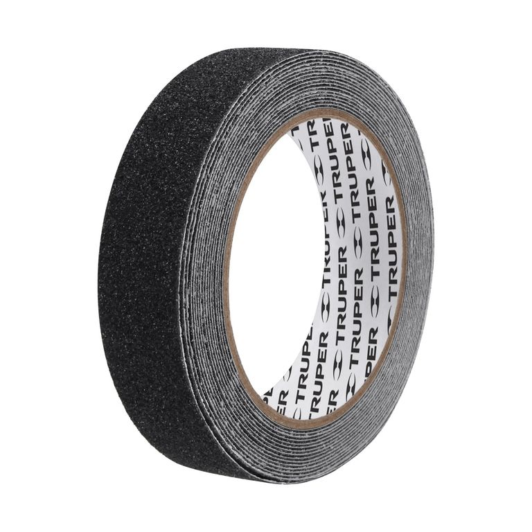 Rollo de 5 m de cinta antiderrapante negra 25mm con abrasivo, Truper