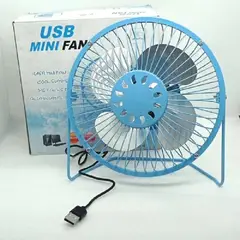 GENERICO - Ventilador de Escritorio de 20cm Metálico con conexión USB