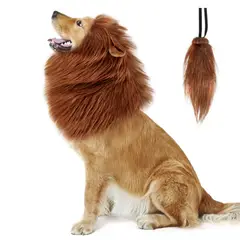 GENERICO - Disfraz de león para perros realista y divertido