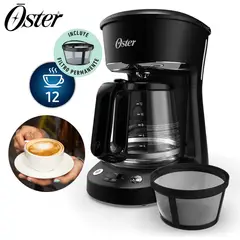 OSTER - Cafetera Programable 12 Tazas 900W Negro BVSTDCP12B
