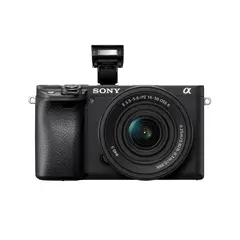 SONY - Cámara Alpha ILCE-6400K Mirrorless con Lente 16-50mm II Negro