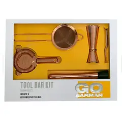 GENERICO - SET HERRAMIENTAS BARTENDER COLOR BRONCE