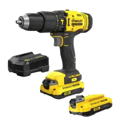STANLEY - TALADRO PERCUTOR INALAMBRICO 20V 2 baterias POWER DRILL HAMMER