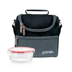 PYREX - Lonchera Negro y Gris Termica + Taper 400 Sulpi - 300345