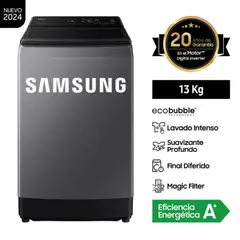 SAMSUNG - LAVADORA SAMSUNG 13KG WA13CG5441BD GRIS DIGITAL