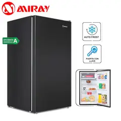 MIRAY - Frigobar-Refrigeradora Con llave 93 LT Negro RM-93M