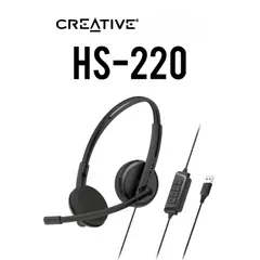 CREATIVE - Audífonos HS-220 USB-A 30mm Cancelación de Ruido Ligero