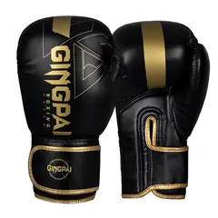OEM - Guantes Boxeo GINGPAI M01 Profesionales 12 Oz Negro
