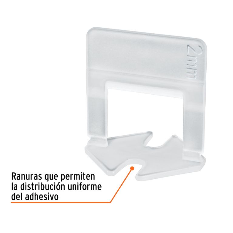 Bolsa con 100 anclas de 2 mm, para nivelación de azulejos, Truper