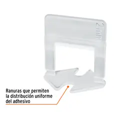 Truper - Bolsa con 100 anclas de 2 mm, para nivelación de azulejos, Truper