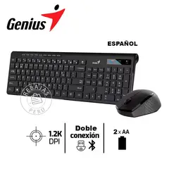 GENIUS GX - Teclado y Mouse Genius SlimStar 8230 Wireless/Bluetooth Multimodal