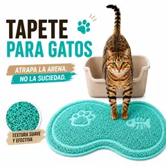 SM - TAPETE PARA MASCOTAS TURQUESA 45X26CM