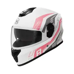 GENERICO - CASCO REVOX MOTO CERTIFICADO DOBLE VISOR BLANCO DAMA