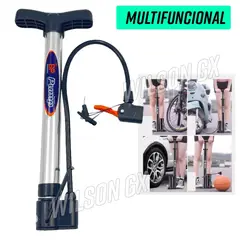 GENERICO - Inflador Multifuncional de Aluminio Bicicleta Pelota Puff