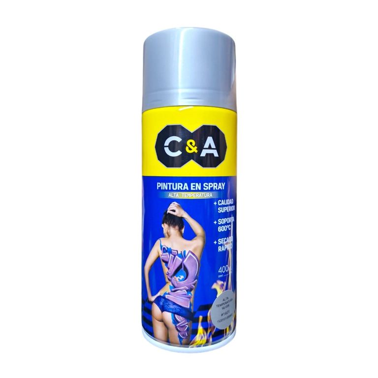 Pintura Spray Alta Temperatura Silver 400ML C&A