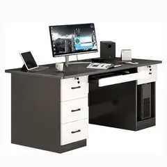 GENERICO - Escritorio Armado Payton Blanco y Grafito Muebles Gaudi