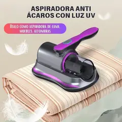 GENERICO - Aspirador de Mano Recargable de Limpieza de Ácaros con Luz UV