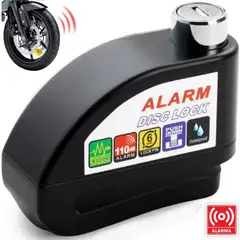 GENERICO - Candado Con Alarma Antirobo De Disco Seguridad Moto Bici