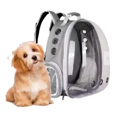 GENERICO - Mochila para mascota grande transparente