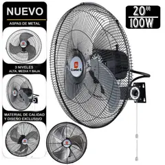 UG ULTRA G - Ventilador de Pared 20pulgadas semi Industrial Ccenter G 100W Negro