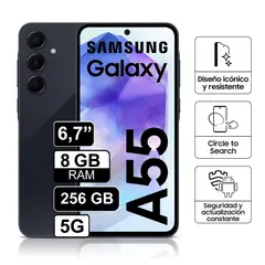 SAMSUNG - Celular libre Samsung Galaxy A55 256GB 8GB RAM 6,6 Pulg Negro