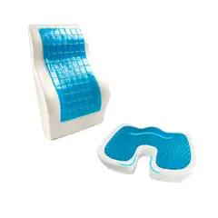 GENERICO - Cojin + Respaldar Lumbar - Memory Foam con Gel Tech