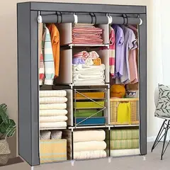 OEM - Ropero Armable 3 Cuerpos Estante Organizador con Funda